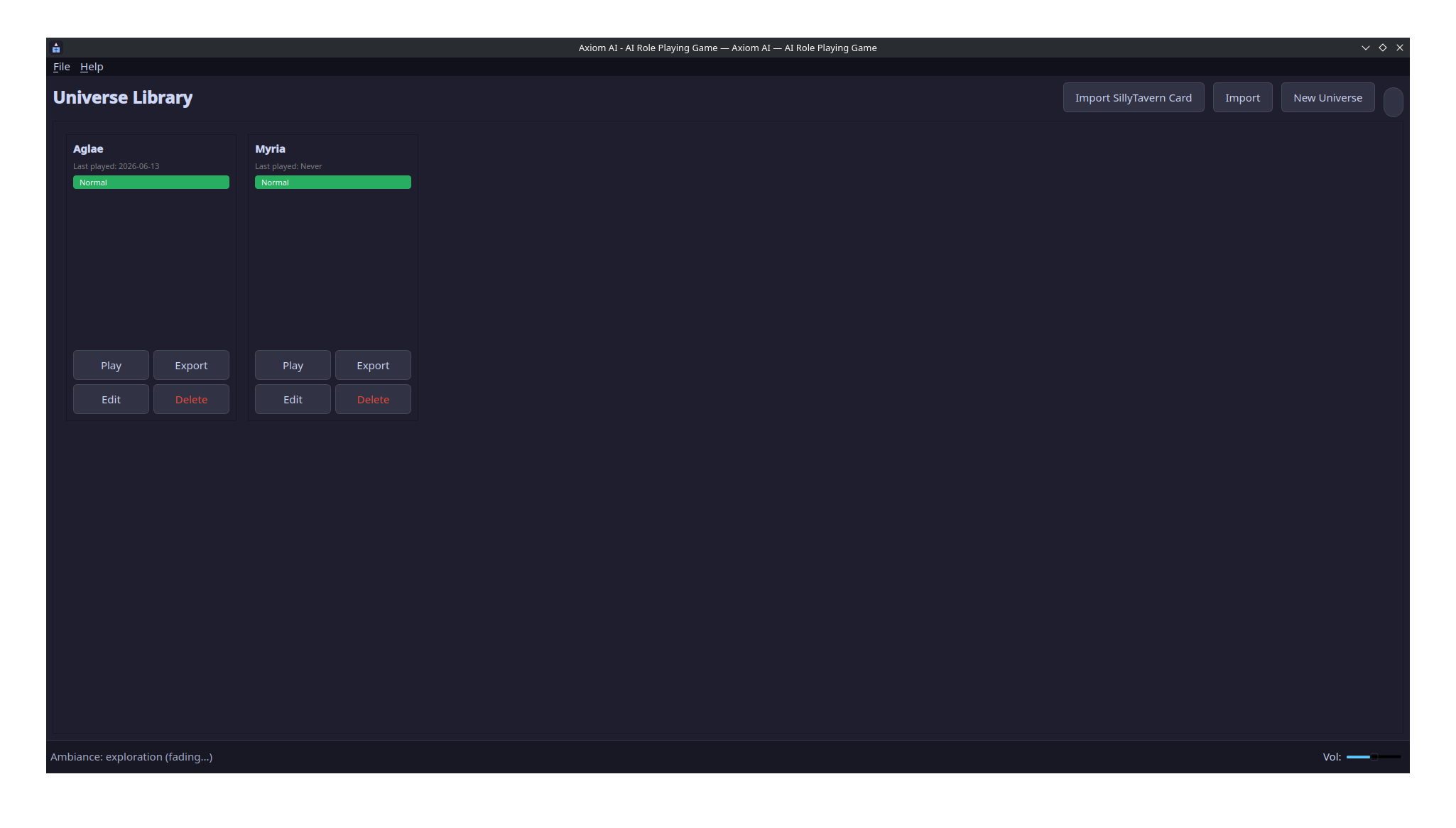 Axiom AI Universe Library